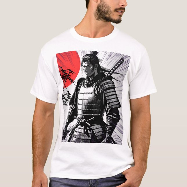 Samurai Spirit Rising Sun Art T-Shirt (Front)