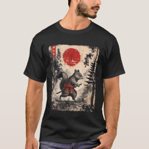Samurai Squirrel Japanese Vintage Funny Gifts Grap T-Shirt