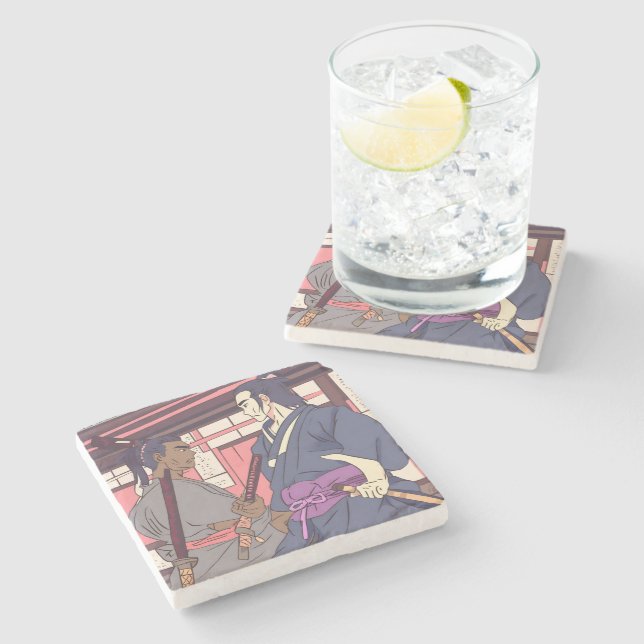 samurai stone coaster (Side)