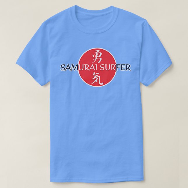 Samurai Surfer Pipeline Hawaii Shark  (2) T-Shirt (Design Front)