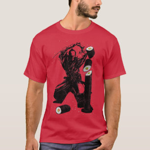 Samurai Sushi Katana Japanese Art Japan Spiritous  T-Shirt