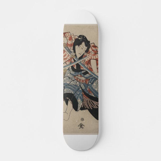 Samurai Sword Fight circa 1825 Skateboard (Front)