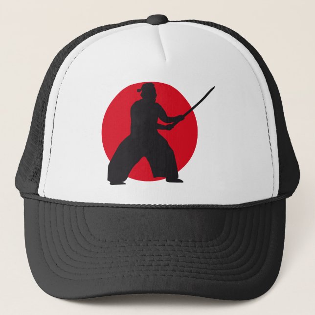 samurai sword trucker hat (Front)