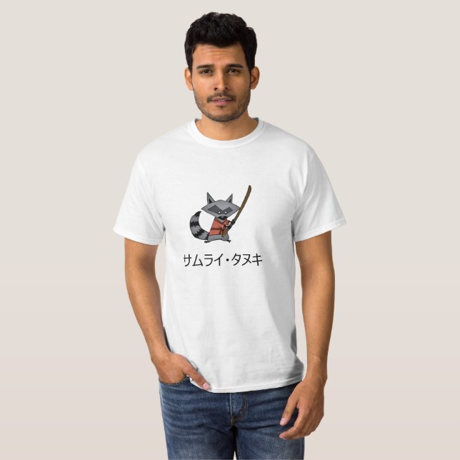Samurai Tanuki T-Shirt (Tanuki) (Front Full)