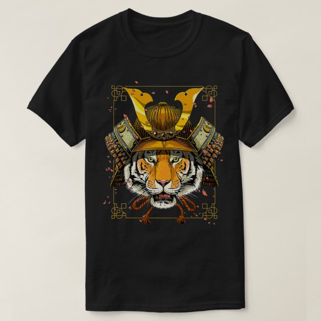 Samurai Tiger Warrior Samurai Lovers Gift For Wome T-Shirt (Design Front)