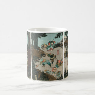 Samurai training with Tengu, Circa 1859 Coffee Mug