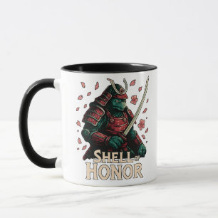 Samurai Turtle Warrior Cherry Blossoms Mug