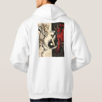 Samurai vs Japanese Oni Demon Dual Yin Yang Graphi