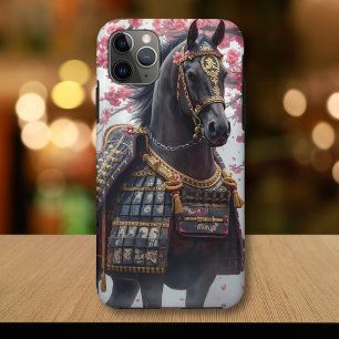 Samurai War Horse with Cherry Blossoms iPhone 11 Pro Max Case