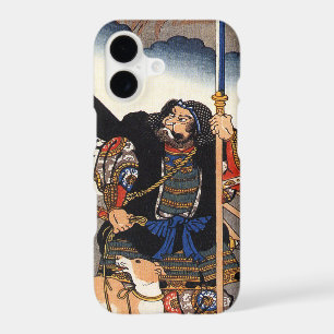 Samurai Warrior and His Dog- Japanese Woodblock