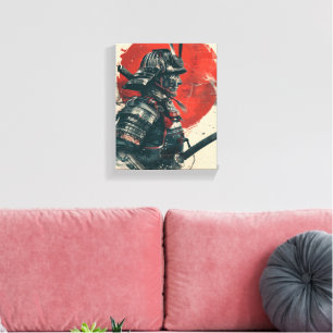 Samurai Warrior Art Canvas Print