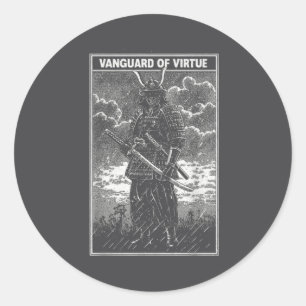 Samurai Warrior Art Streetwear Japanese Men Women Classic Round Sticker