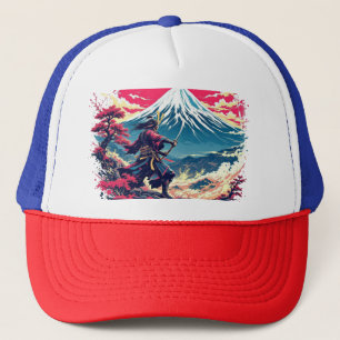 Samurai Warrior at Mount Fuji Japanese Art  Trucker Hat