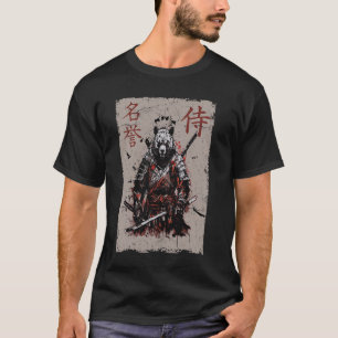 Samurai Warrior Bear Graphic, Cool Japanese Art Be T-Shirt