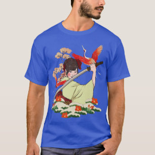 Samurai Warrior Bushido Code Japanese Girl Swordsm T-Shirt