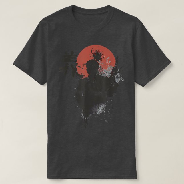 Samurai Warrior Code Bushido Japanese Kanji GI  (2 T-Shirt (Design Front)