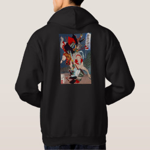 Samurai Warrior Fighting on a Horse, Yoshitoshi Hoodie
