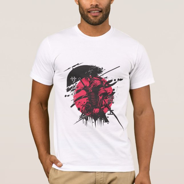 : Samurai Warrior Graphic T‑Shirt T-Shirt (Front)