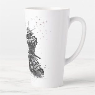 Samurai Warrior in Action Japanese Art Ceramic  Latte Mug