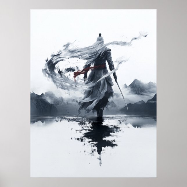 Samurai Warrior in Action 🗡️🌪️ Poster (Front)
