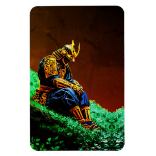 Samurai Warrior in Golden Armour – Epic Japanese Magnet