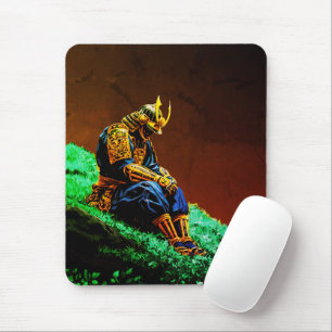 Samurai Warrior in Golden Armour – Epic Japanese Mouse Mat