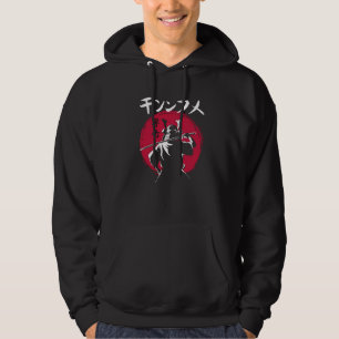 Samurai Warrior in the Red Sun – Japanese Brush Hoodie