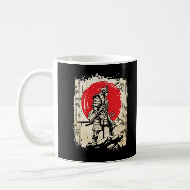 Samurai Warrior Japanese Hero Japan Swordsmen Coffee Mug (Left)