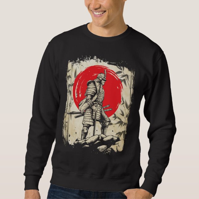 Samurai Warrior Japanese Hero Japan Swordsmen Sweatshirt (Front)