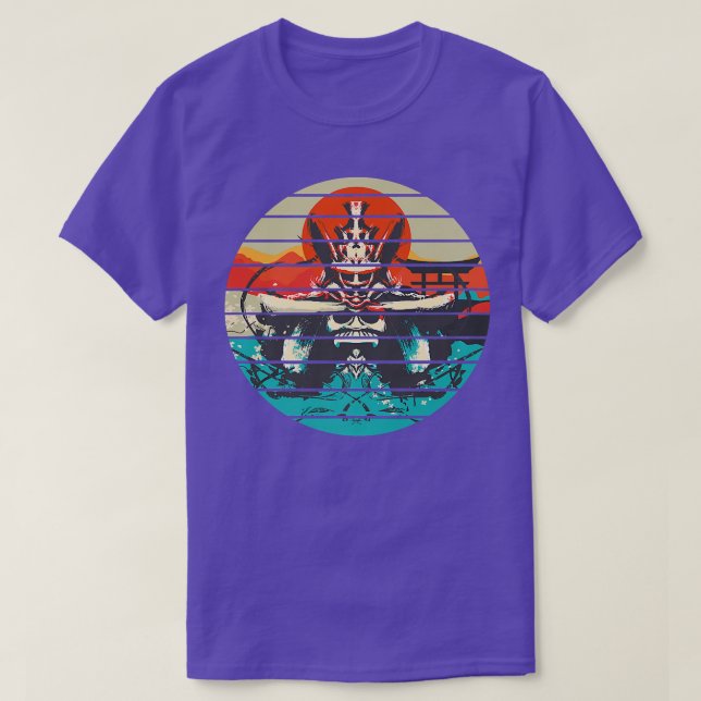 Samurai Warrior  Japanese  Retro  (2) T-Shirt (Design Front)