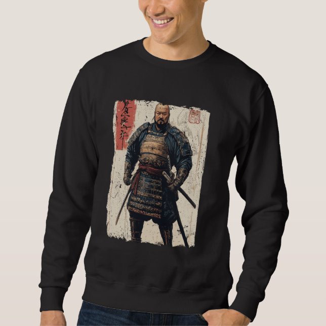 Samurai Warrior Japanese Ukiyo-e Artwork Samurai Sweatshirt (Front)