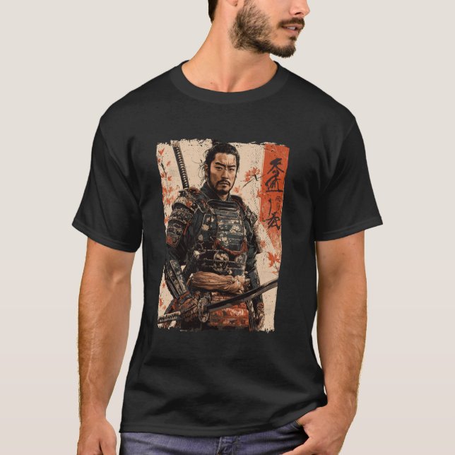 Samurai Warrior Japanese Ukiyo-e Artwork Samurai T-Shirt (Front)