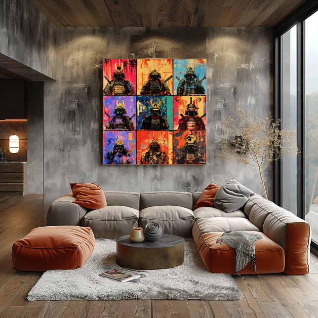 Samurai Warrior Portraits in Bold Graffiti Art Poster (Creator Uploaded)