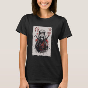 Samurai Warrior Racoon Graphic, Cool Japanese Art T-Shirt