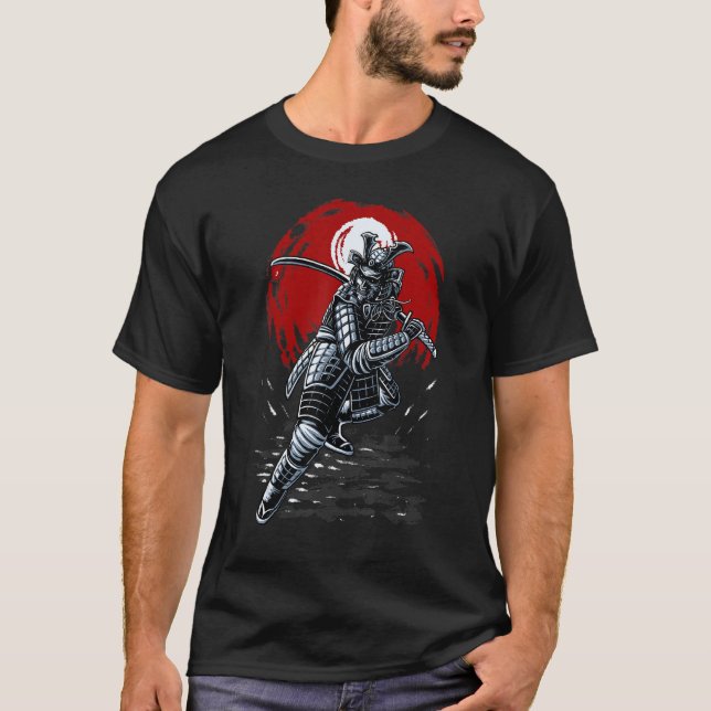 Samurai Warrior Red Circle T-Shirt (Front)
