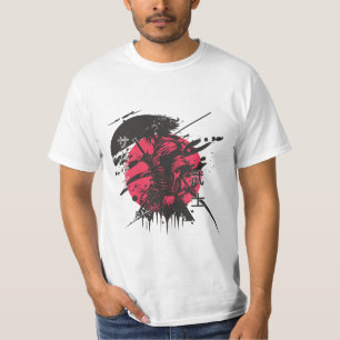 Samurai Warrior – Red Sun Japanese Bushido Design T-Shirt