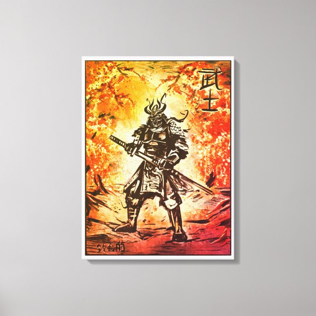 Samurai Warrior ; Traditional Japanese Art Canvas Print (Front)