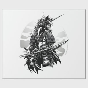 Samurai Warrior Unicorn (1) Wrapping Paper
