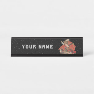 Samurai Warrior Vintage Japanese Art Desk Name Plate