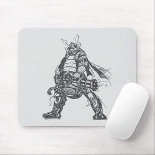 Samurai Warrior With Rapid Fire Gun Mouse Mat