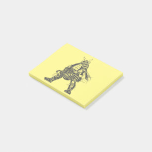Samurai Warrior With Rapid Fire Gun Post-it Notes