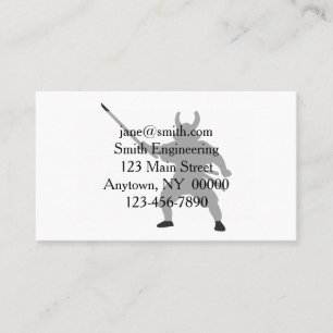 Samurai Warrior with sword - Choose back color Business Card