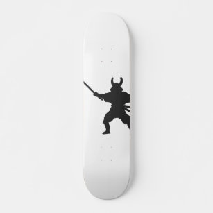 Samurai Warrior with sword - Choose back colour Skateboard