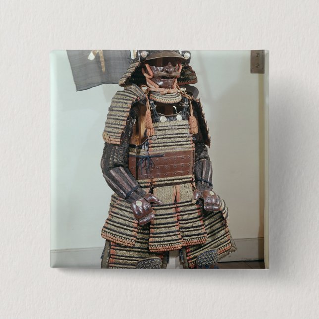 Samurai Warrior's Armour 15 Cm Square Badge (Front)