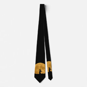 Samurai with Full Moon Tie