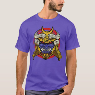 Samurai With Oni Mask T-Shirt