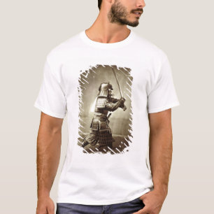 Samurai with raised sword, c.1860 (albumen print) T-Shirt