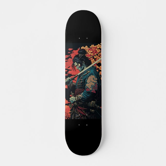 Samurai with sword skateboard (Front)