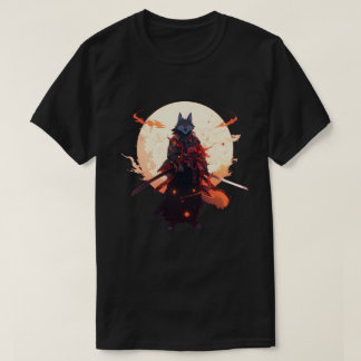 Samurai Wolf Japanese Anime T-Shirt