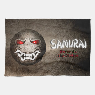Samuraimoji Vintage Kitchen Linen Tea Towel